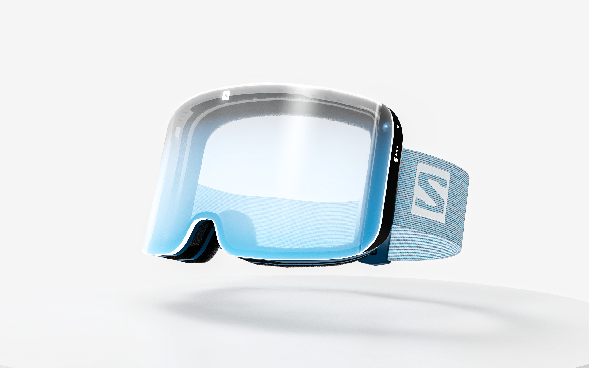 Rendering of Ski Goggles, close-up